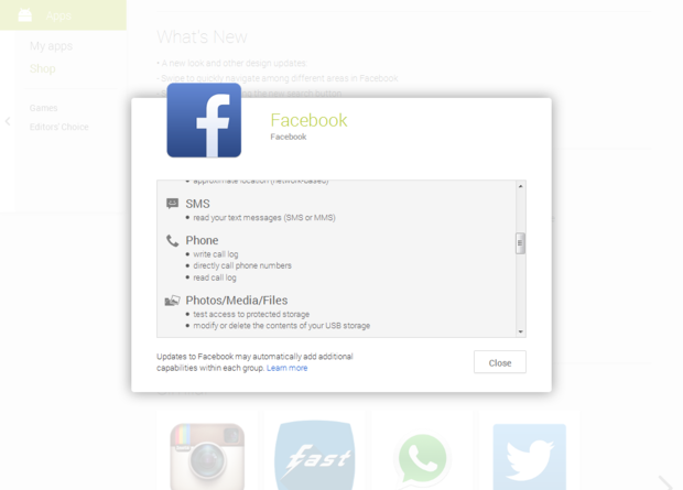 permissions facebook ss