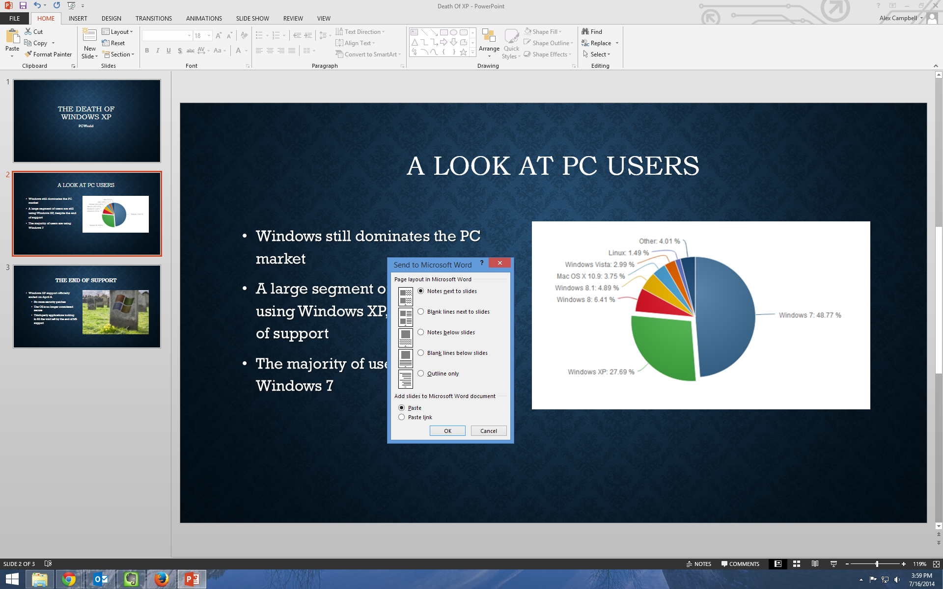 powerpoint export master slide