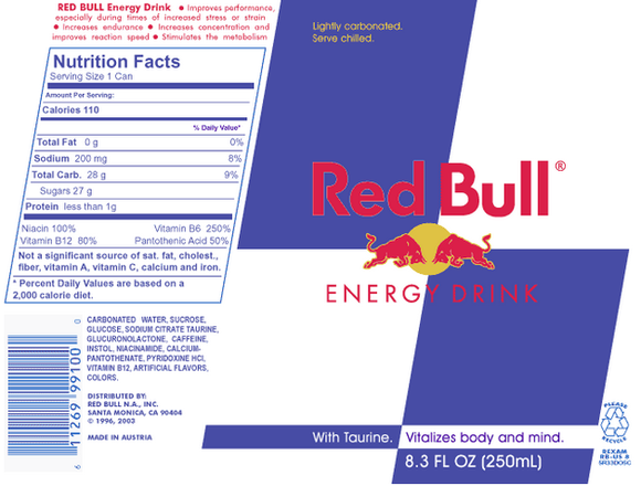 red bull nutrition