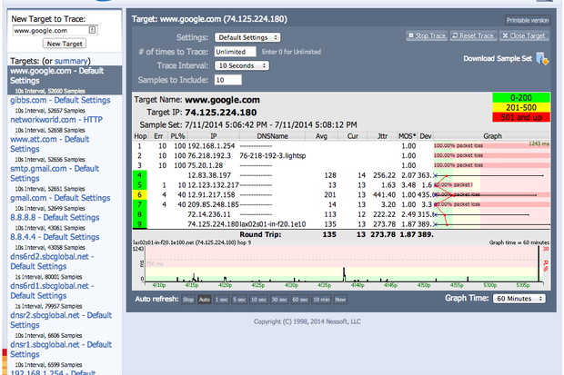 Аналог pingplotter для linux