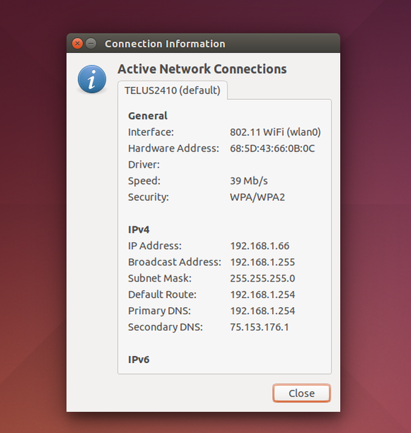 linux test internet connection