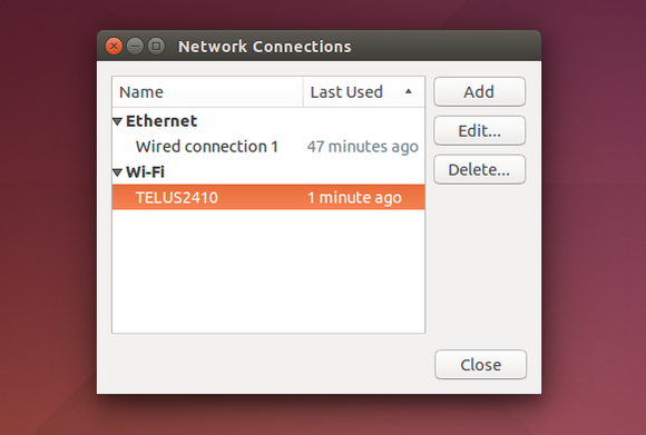 connexions réseau du gestionnaire de réseau ubuntu