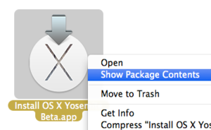 yosemite beta show package contents