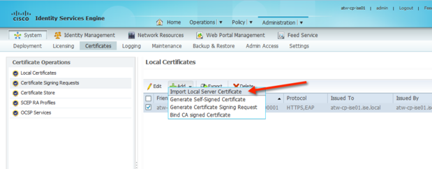 Import Certificate