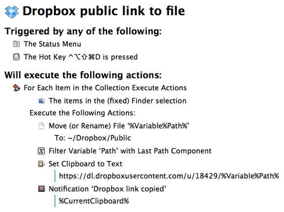 Keyboard Maestro dropbox file summary
