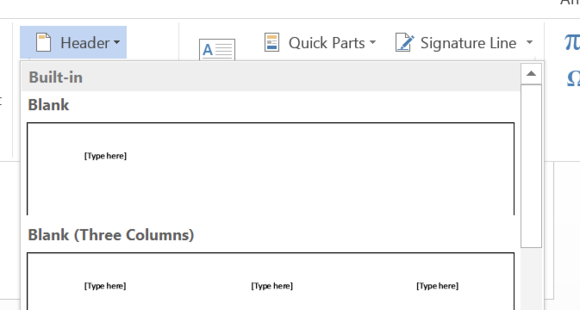 add different types of headers