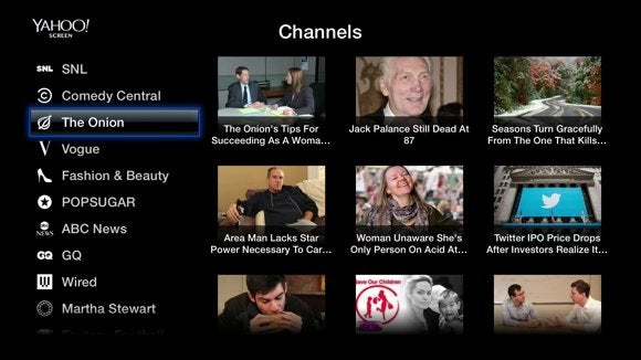 apple tv channel yahoo screen