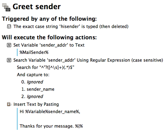 automate email gemmell mail greet sender summary
