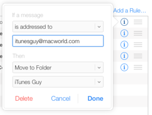 automate email mcelhearn mail rule icloud