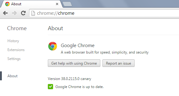 chrome and canary side by side