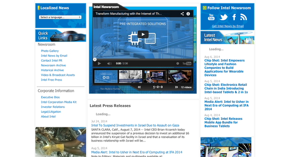 fake intel newsroom