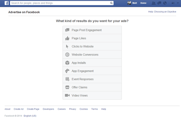 fb create ad