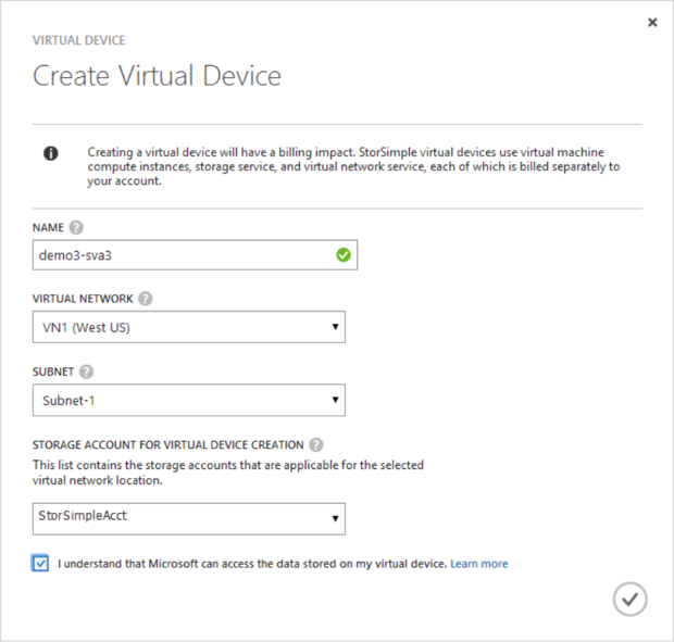 StorSimple's virtual connection