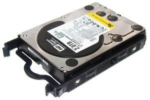 hard drive with tool less brackets