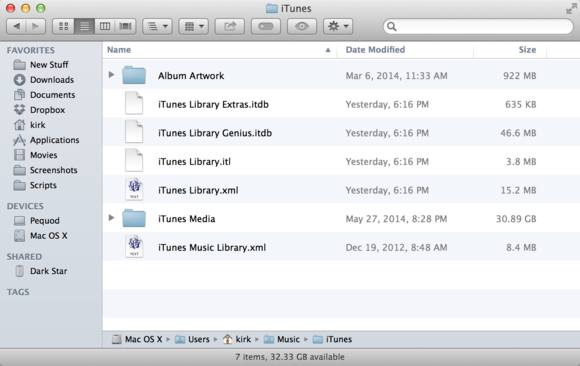 itunes folder