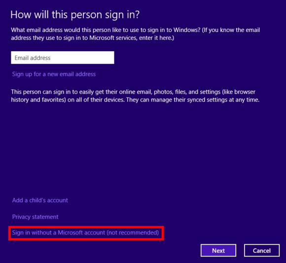 nomicrosoftaccount