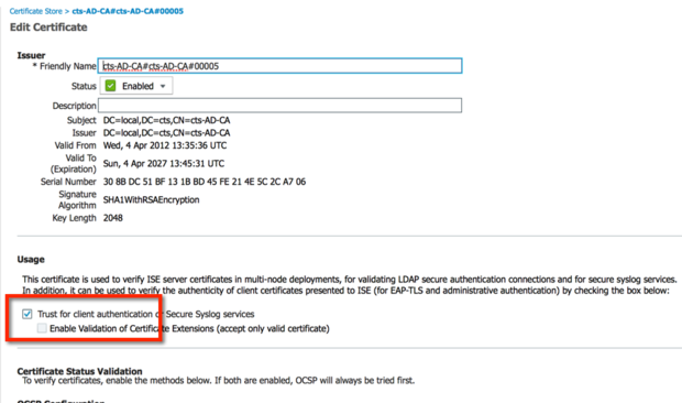 Trust for Client Auth