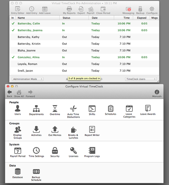 virtual timeclock
