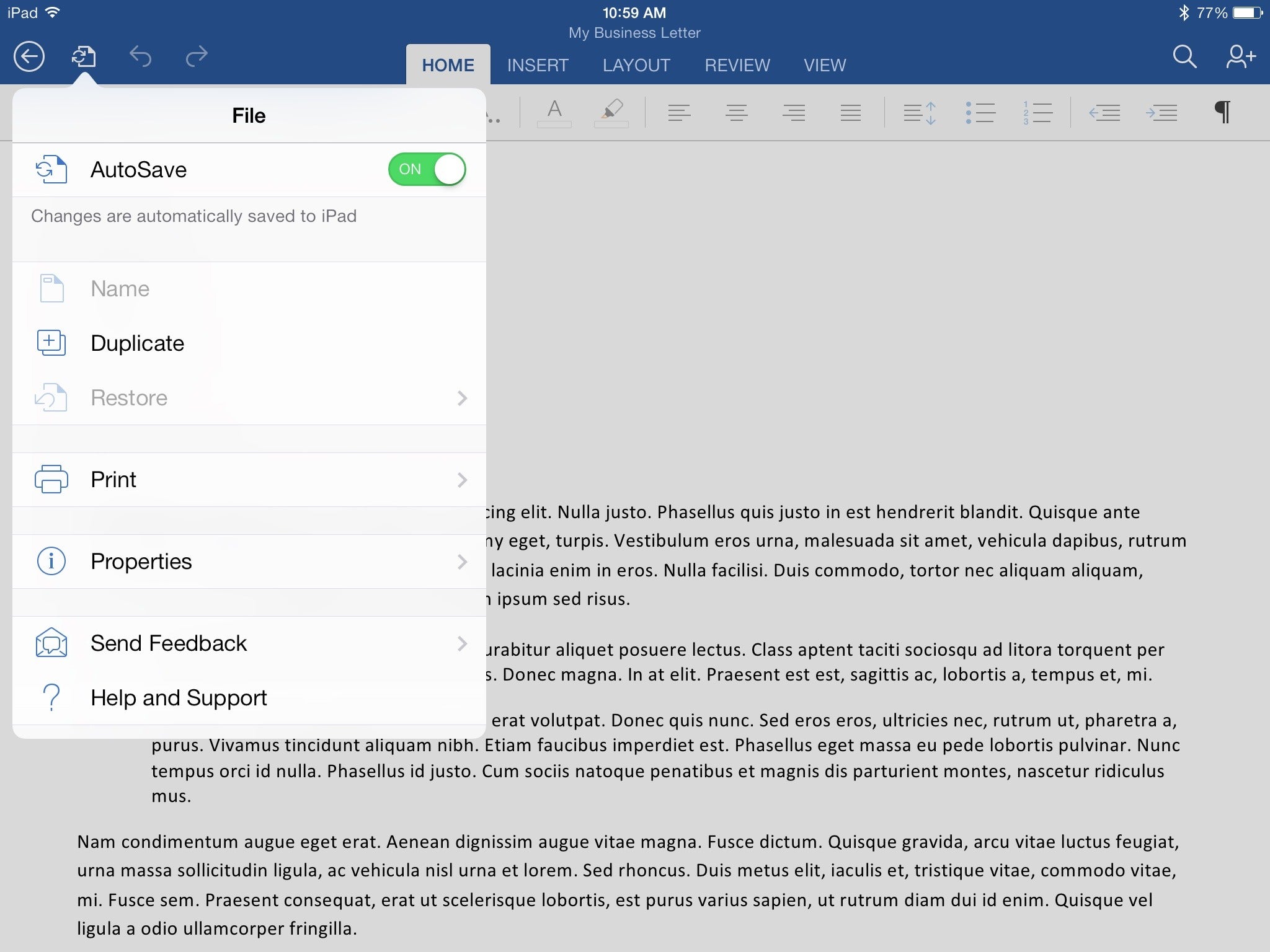 how to save word doc as pdf on ipad