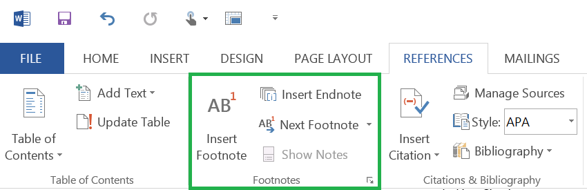 endnote footnote citations short title