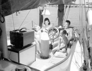 family watching tv