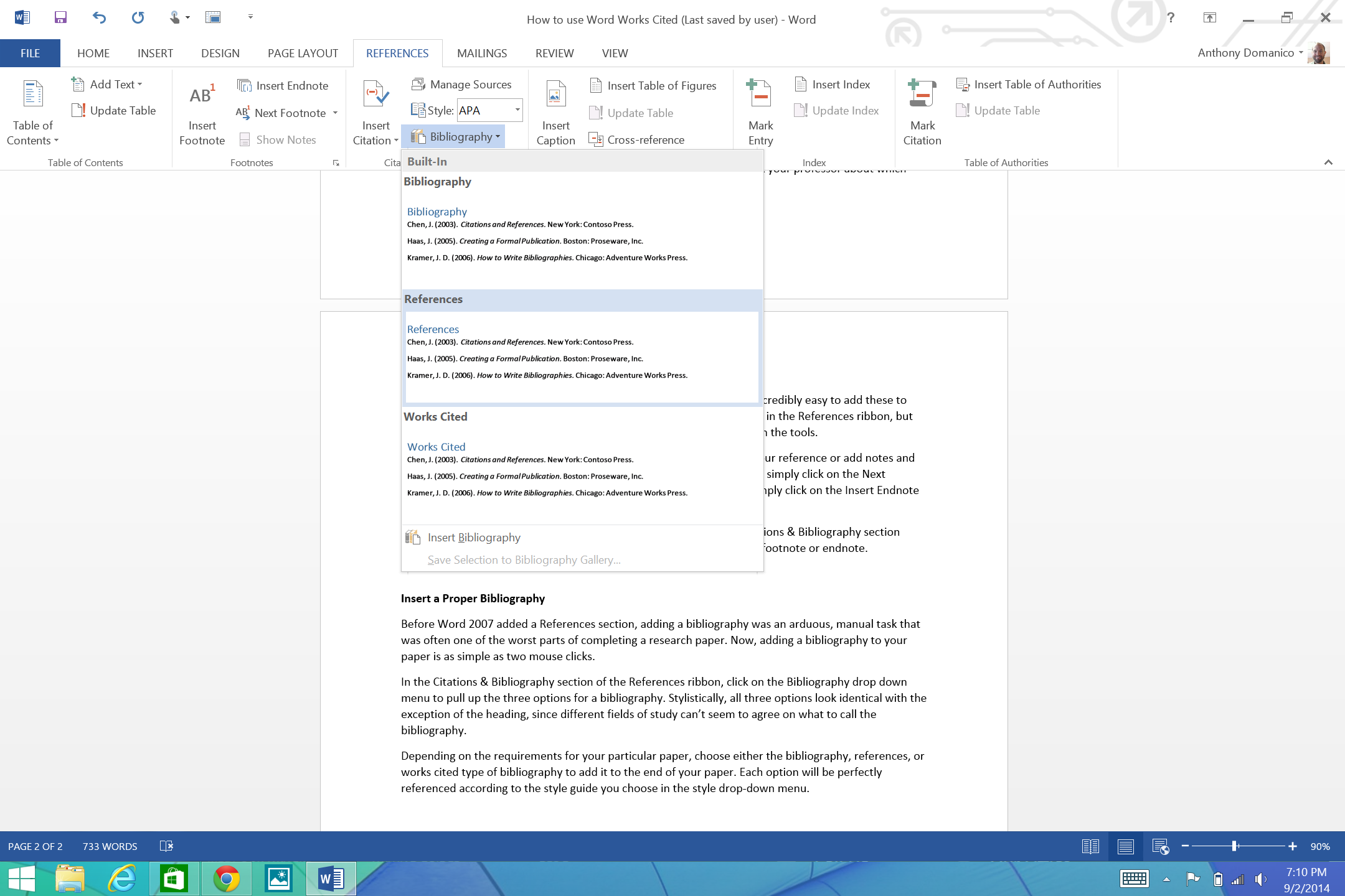 How To Use Microsoft Words Works Cited Tools Sources Footnotes And More Pcworld 3916