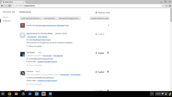 3 install unpacked extension