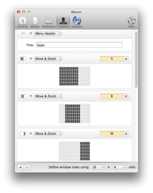 moom window shortcuts