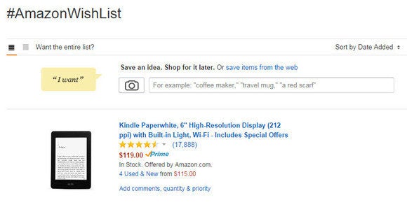 Amazon’s Twitter wish lists make more sense than its shopping cart.