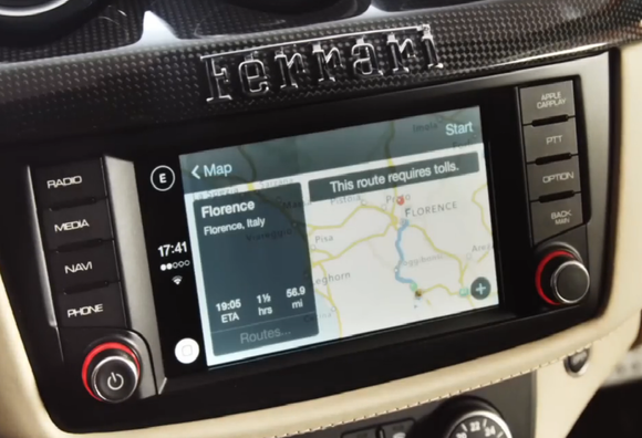 apple carplay ferrari navigation sep 2014