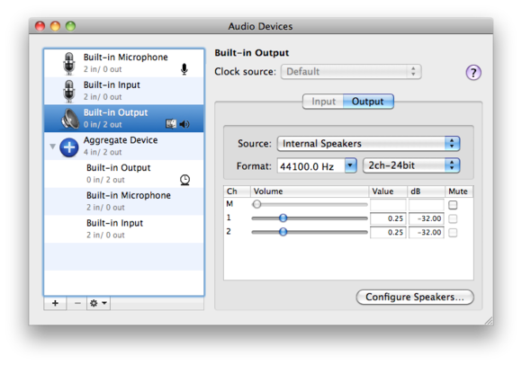 audio MIDI setup