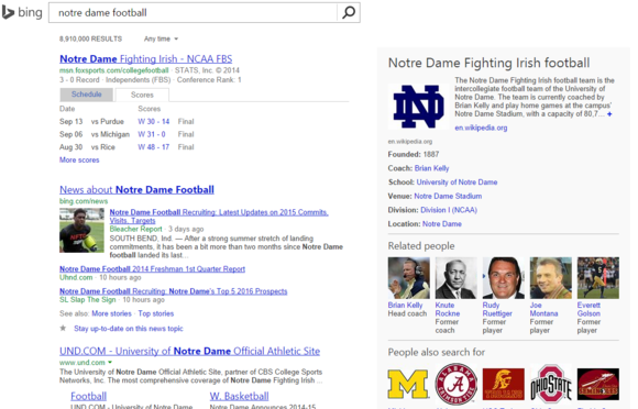 bing notre dame football