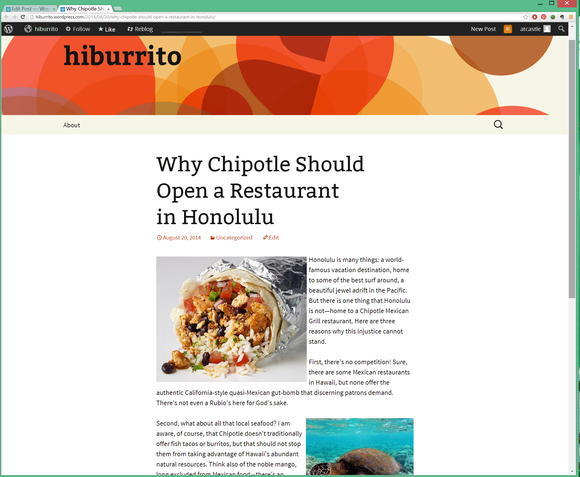 blog post on site