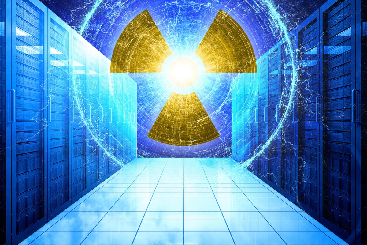 data center / nuclear radiation symbol