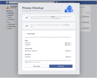 fb privacy checkup profile