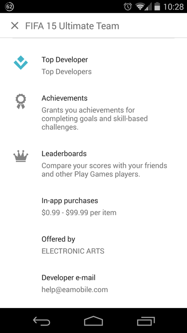 fifa 2015 play store