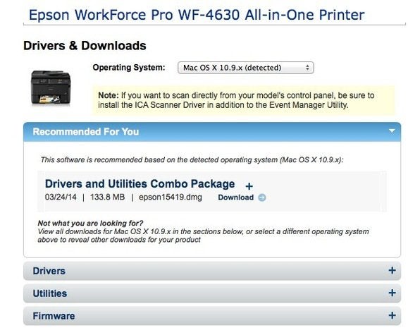 mac os printer drivers for epson printers