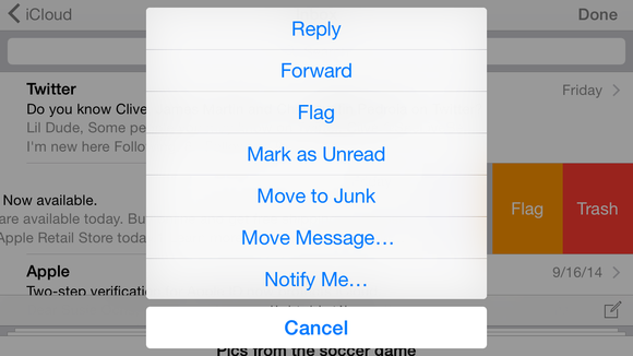 mail ios8 more