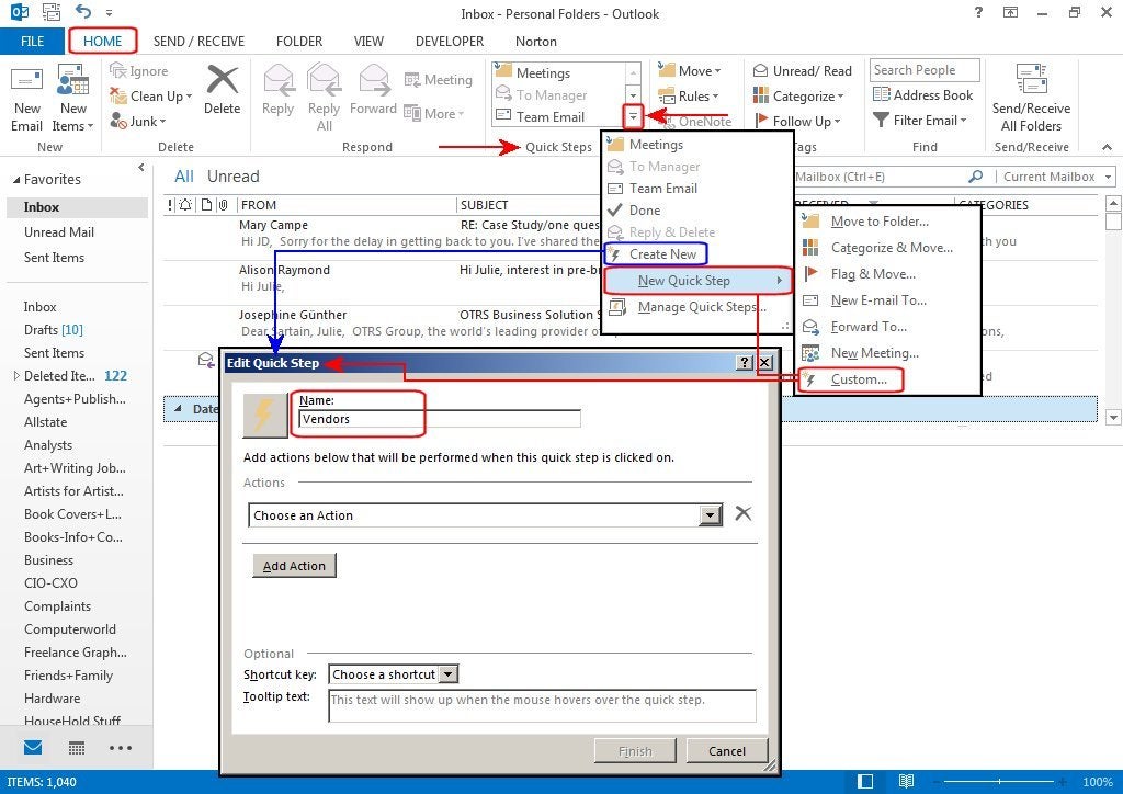 outlook quick print default printer