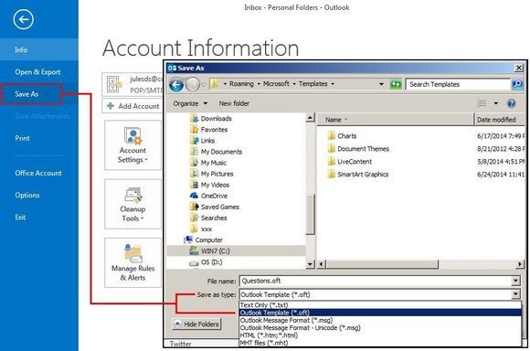 Modèle De Sauvegarde Microsoft Outlook F5