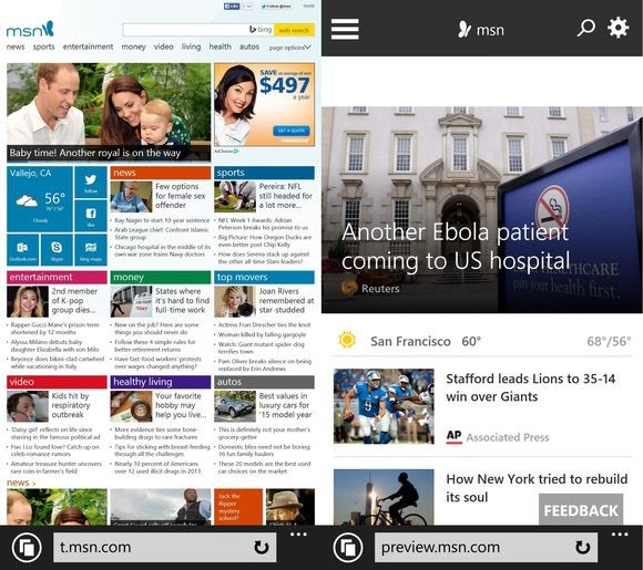 msn winphone old and new redone