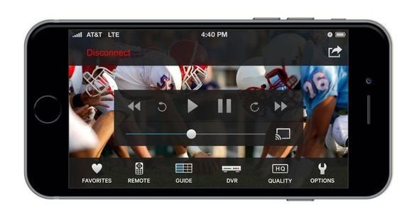slingplayer app interface chromecast
