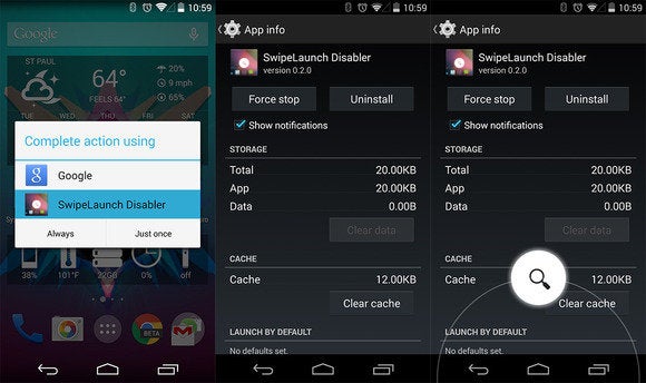 swipe launcher disabler