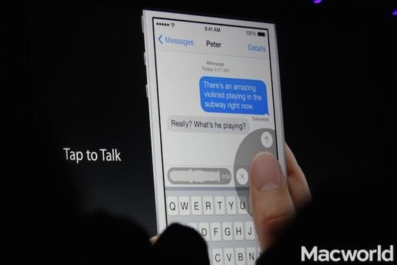 tap to talk ios 8