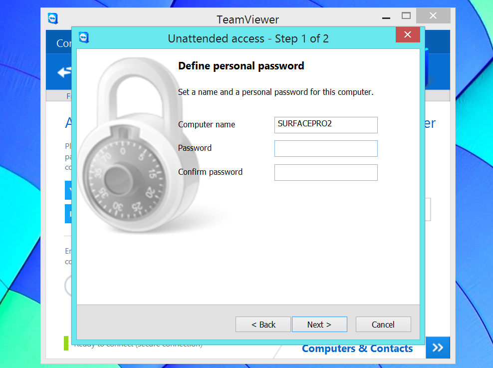 teamviewer unattended access no password