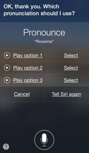 tell siri pronounce