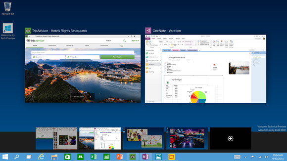 windows10 tech preview virtual desktop