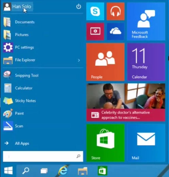 Windows 9 video leak shows option to kill Start page entirely | PCWorld