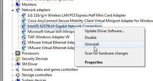 1110 disinstalla ethernet driver