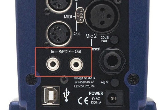audio interface closeup